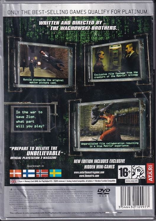 Enter the Matrix Platinum - PS2 (B Grade) (Genbrug)